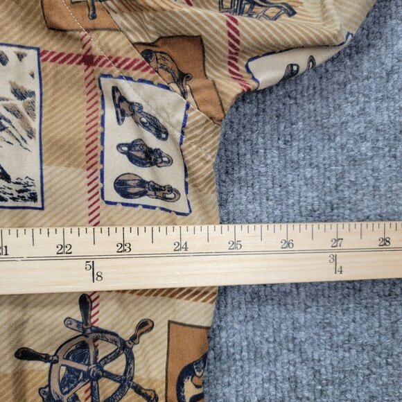 Nautica‎ Shirt Mens Large/XL Brown Button Down Marlava Yacht Boat Nautical - Picture 5 of 9